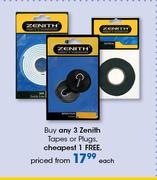 Zenith Tapes Or Plugs-Each