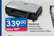 Kambrook Stainless Steel Sandwich maker-Each