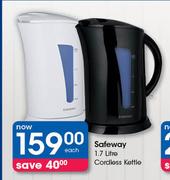 Safeway 1.7 Litre Cordless Kettle-Each