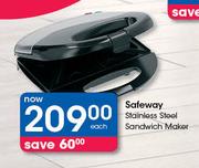 Safeway Stainless Steel Sandwich Maker-Each