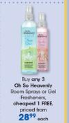 Oh So Heavenly Room Sprays Or Gel Fresheners-Each