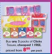 Clicks Tissues-Per Pack