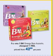 BA! Energy Bars 6 Packs-Per Pack