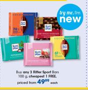Ritter Sport Bars-100g Each