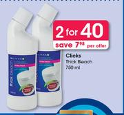 Clicks Thick Bleach-2 x 750ml 