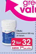 Clicks Paracetamol 500 mg 24 Tablets-For 2