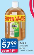 Dettol Antiseptic Liquid-(750ml+250ml) Each