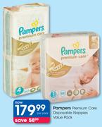 Pampers Premium Care Disposable Nappies-Per Pack