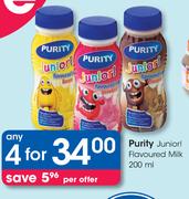 Purity Junior Flavoured Milk-4 x 200ml