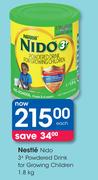 Nestle Nido 3+ Powdered Drink For Growing Children-1.8Kg Each