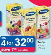 Purity Juices-4 x 200ml