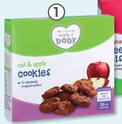 Clicks Made 4 Baby Oat & Apple Cookies-2 x 160g Per Offer