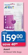 Avent 25 Breast Milk Bags-Per Pack