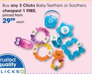 Clicks Baby Teethers Or Soothers-Each