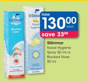 Sterimar Nasal Hygiene Spray-50ml Or Blocked Nose-50ml Each