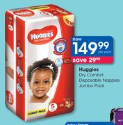 Huggies Dry Comfort Disposable Nappies Jumbo Pack-Per Pack