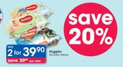 Huggies Baby Wipes-2x56's Pack