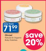 Oh Lief Natural & Organic Baby Toiletries-Each