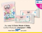 Clicks Made 4 Baby Cotton Products-Per Pack