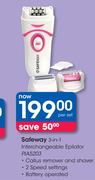 Safeway 3 In 1 Interchangeable Epliator PIA5203-Per Set