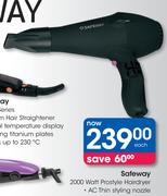 Safeway 2000 Watt Prostyle Hairdryer AC Thin Styling Nozzle-Each