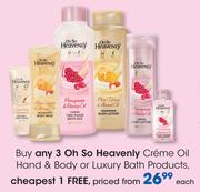 Oh So Heavenly Creme Oil Hand & Body Or Luxury Bath Products-Each