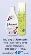 Johnson's Vita Rich Hand And Body Products-Each