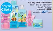 Oh So Heavenly Pony Party Or Pirate Party Single Products- Each