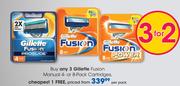 Gillette Fusion Manual 4 Or 8 Pack Cartridges-Per Pack