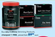 Ultima Slimming Products- For 3 Each