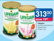 Lifegain Advanced Nutritional Supplement Shake-1kg Each