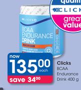 Clicks BCAA Endure Drink-400g Each