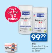 USN PhedraCut XT Burn Weight Loss Aid 30 Tablets-Per Pack