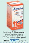 Pharmaton Multivitamin/Tonic 60 Capsules-Per Pack