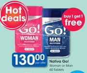 Nativa Go! Woman Or Man 60 Tablets-Per Offer