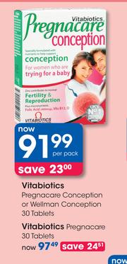 Special Vitabiotics Pregnacare Conception Or Wellman Conception 30 Tablets Per Pack M Guzzle Co Za