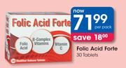 Folic Acid Forte-30 Tablets Per Pack
