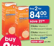 Clicks Vitamin C Effervescent Tablets-2X30's