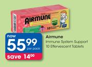 Airmune Immune System Support Effervescent Tablets-10's Per Pack