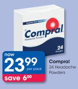 Compral Headache Powders-24's Per Pack