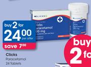 Clicks Paracetamol Tablets-2X24's
