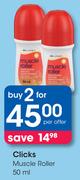 Clicks Muscle Roller-2X50ml
