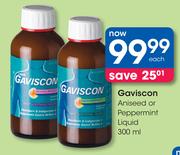 Gaviscon Aniseed Or Peppermint Liquid-300ml Each