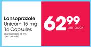 Lansoprazole Unicorn 15 mg-14 Capsules Per Pack