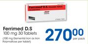 Ferrimed D.S 100 mg 30 Tablets-Per Pack