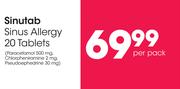 Sinutab Sinus Allery 20 Tablets-Per Pack