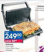 Safeway Cool Touch 2 Slice Panini Press SPP200S-Each