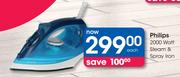 Philips 2000 Watt Steam & Spray Iron-Each