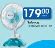 Safeway 15cm Mini Desk Fan-Each