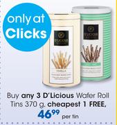 D'Licious Wafer Roll Tins-370g Per Tin